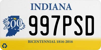 IN license plate 997PSD