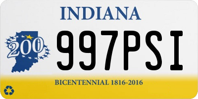 IN license plate 997PSI