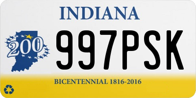 IN license plate 997PSK