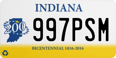 IN license plate 997PSM