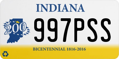 IN license plate 997PSS