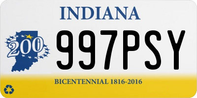 IN license plate 997PSY