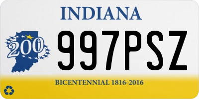 IN license plate 997PSZ