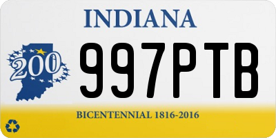 IN license plate 997PTB