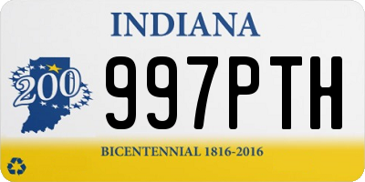 IN license plate 997PTH