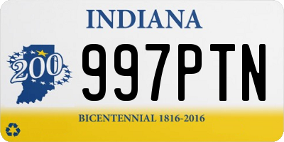 IN license plate 997PTN