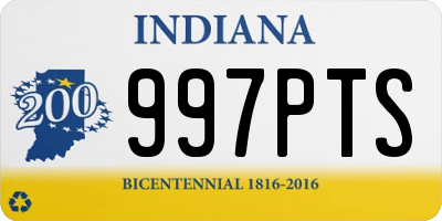 IN license plate 997PTS