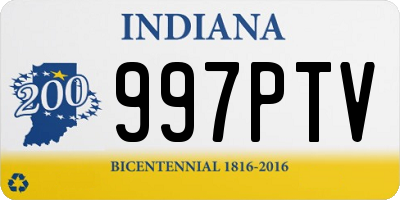 IN license plate 997PTV