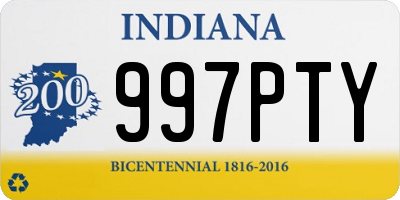 IN license plate 997PTY