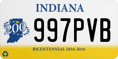 IN license plate 997PVB