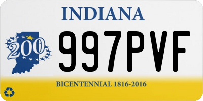 IN license plate 997PVF