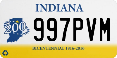 IN license plate 997PVM