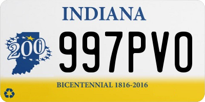 IN license plate 997PVO