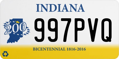 IN license plate 997PVQ