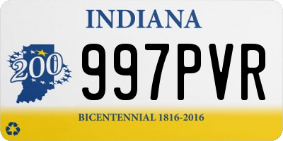 IN license plate 997PVR