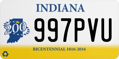 IN license plate 997PVU