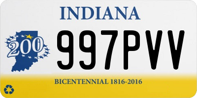 IN license plate 997PVV