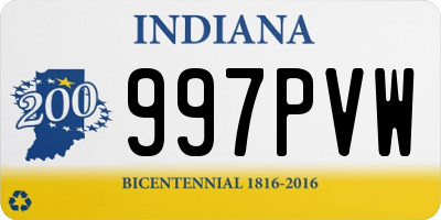 IN license plate 997PVW