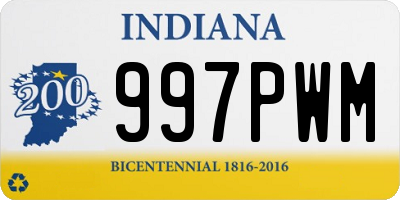 IN license plate 997PWM