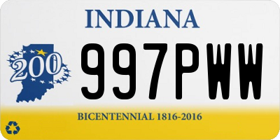 IN license plate 997PWW