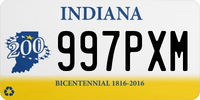 IN license plate 997PXM