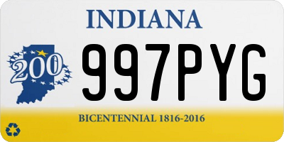 IN license plate 997PYG