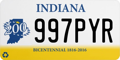 IN license plate 997PYR