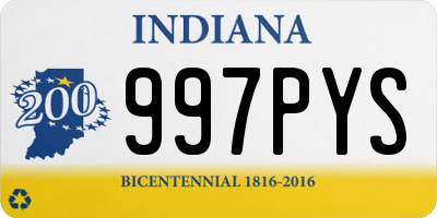 IN license plate 997PYS