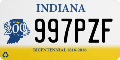 IN license plate 997PZF