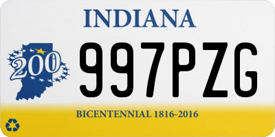 IN license plate 997PZG