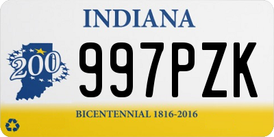 IN license plate 997PZK