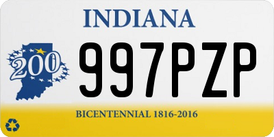 IN license plate 997PZP