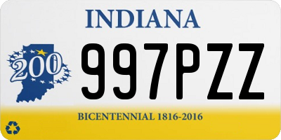 IN license plate 997PZZ