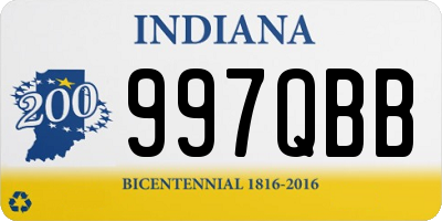 IN license plate 997QBB