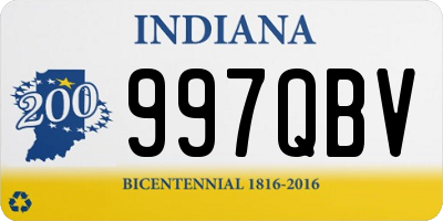 IN license plate 997QBV