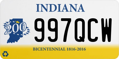 IN license plate 997QCW