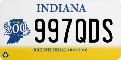 IN license plate 997QDS