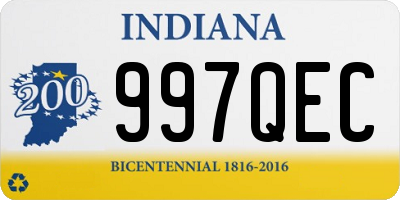 IN license plate 997QEC