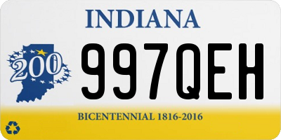 IN license plate 997QEH