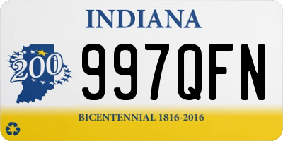 IN license plate 997QFN