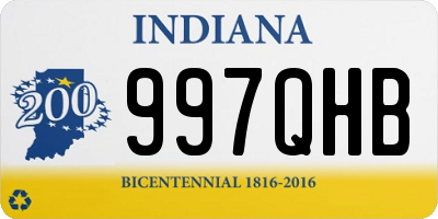 IN license plate 997QHB