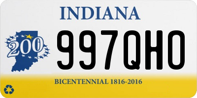 IN license plate 997QHO