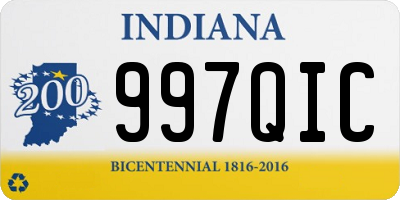 IN license plate 997QIC