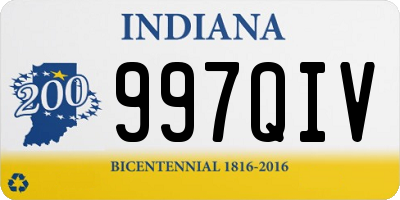 IN license plate 997QIV