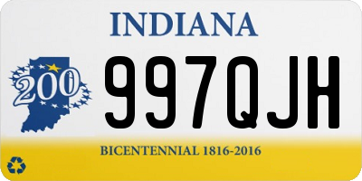 IN license plate 997QJH