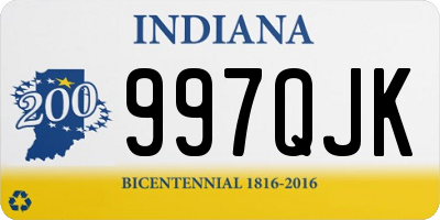 IN license plate 997QJK