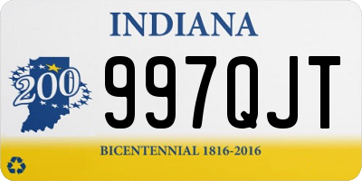 IN license plate 997QJT