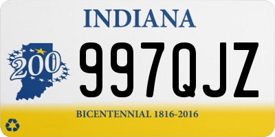 IN license plate 997QJZ