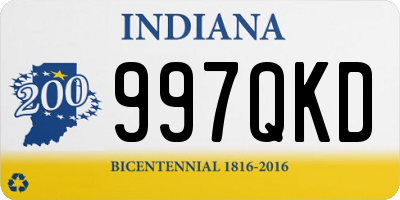 IN license plate 997QKD