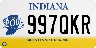 IN license plate 997QKR